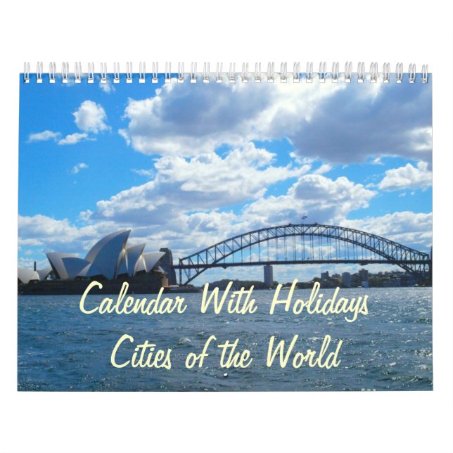 Calendário com Férias - Cidades do Mundo (Capa)