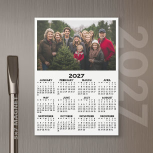 Calendário com Foto Vista Anual Moderna Minimalist