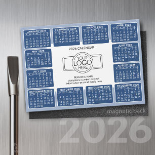 Calendário com logotipo Informações de contato