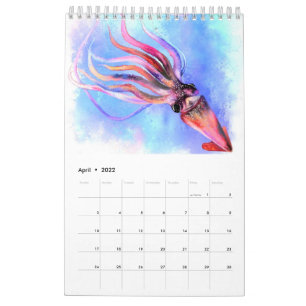 Calendário com Maravilhosa Vida Subaquática - Pint