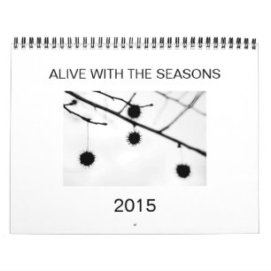 Calendário com pontas úteis e imagens sazonais