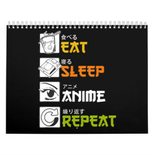 Calendário Coma anime adormecido Repetir presente Ideia Cospl