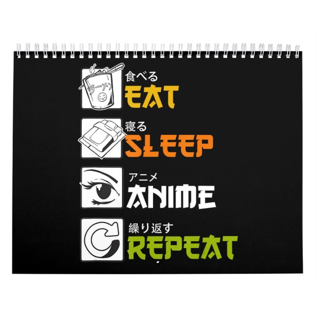 Calendário Coma anime adormecido Repetir presente Ideia Cospl (Capa)