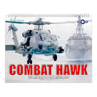 Calendário COMBAT HAWK - Helicóptero H-60 Militar dos EUA