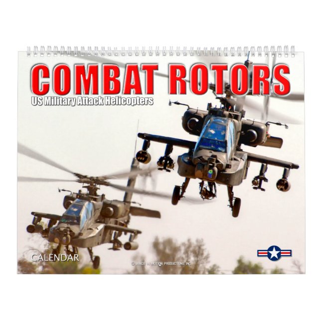 Calendário COMBAT ROTORS - Helicópteros de Ataque Militar dos (Capa)