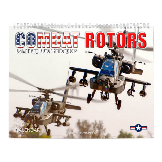 Calendário COMBAT ROTORS - Helicópteros de Ataque Militar dos (Capa)
