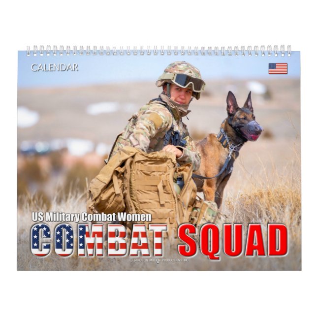 Calendário COMBAT SQUAD - Mulheres de Combate Militar dos EUA (Capa)