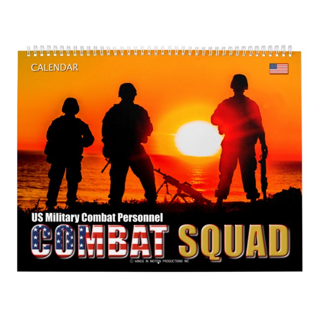 Calendário COMBAT SQUAD - Pessoal de Combate Militar dos EUA (Capa)