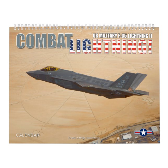 Calendário COMBATA O RELÂMPAGO! - F-35 Lightning II das Força (Capa)