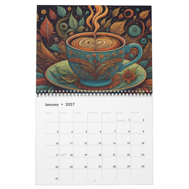 Calendário Compro Café do Colorado Espresso Chai Tea Café (Jan 2027)