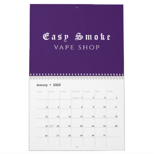 Calendário Compro Comercial de Vape de Fumaça Roxa