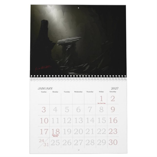 Calendário Conceito de Jamie Baxter (Jan 2027)