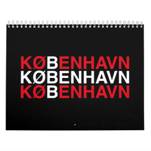 Calendário COPENHAGEN - Bandeira dinamarquesa