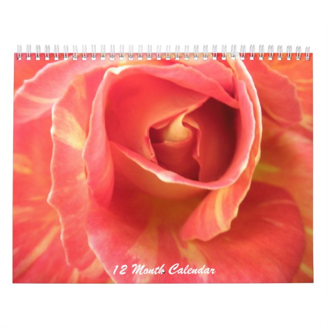 Calendário cor-de-rosa da flor das fotos da foto (Capa)