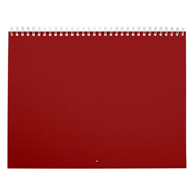 Calendário Cor Sólido Vermelho Escuro (Capa)