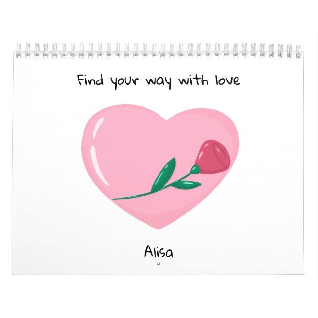 Calendário Corações e frases de inspiração (Capa)