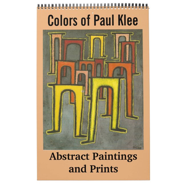 Calendário Cores de pinturas e Impressões de Paul Klee Abstra (Capa)