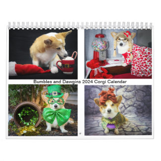 Calendário Corgi 2024 dos Bumbles e Dawgins