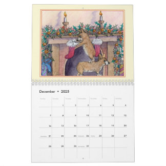 Calendário Corgi Magic - um cão galês ou dois por mês