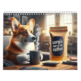 Calendário Corgis com Café!