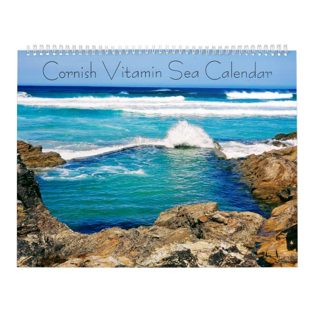 Calendário Cornish Vitamin Sea, uma coleção de ondas Cornish (Capa)