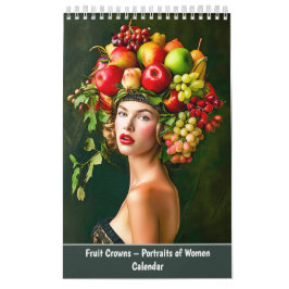 Calendário Coroas de Frutas – Retratos de Mulheres em Esplend