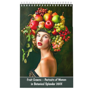 Calendário Coroas de Frutas – Retratos de Mulheres em Esplend