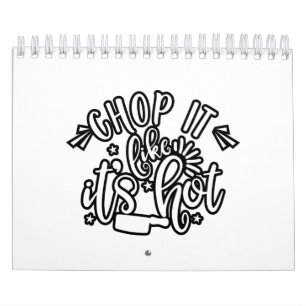 Calendário Corta Como Se Fosse Um Cozinhar Engraçado