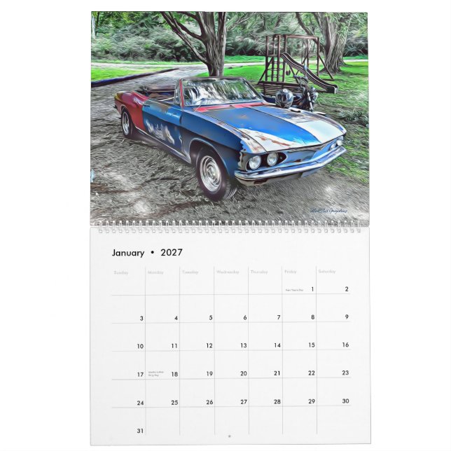 Calendário Corvair Grande de Duas Páginas (Jan 2027)