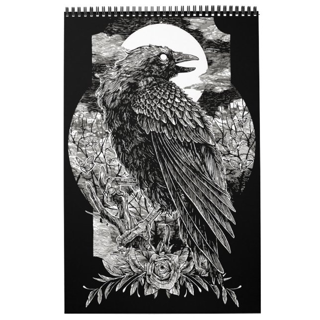 Calendário Corvo Místico Sombrio (Capa)