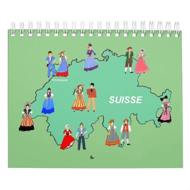 Calendário Costumes traditionnels de SUISSE (Capa)