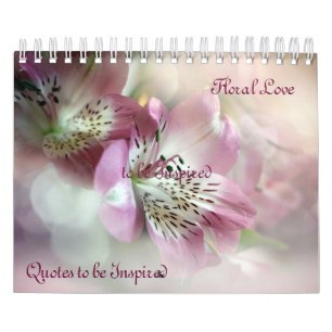 Calendário Cotações de Amor Floral para se Inspirar Calendári