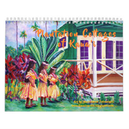 Calendário Cottages Plantation de Kauai Hawaii Art Calendar