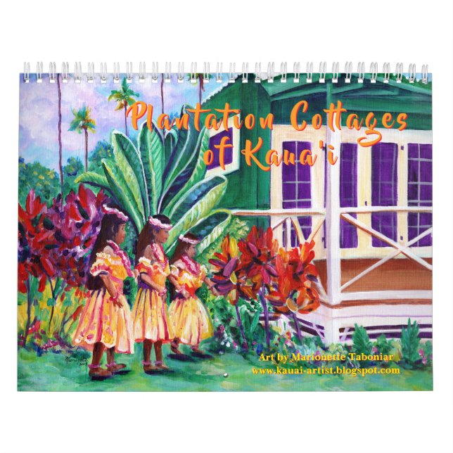 Calendário Cottages Plantation de Kauai Hawaii Art Calendar (Capa)