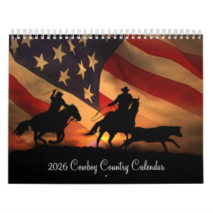 Calendário Country Western de Cowboy 2026