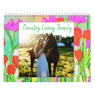 Calendário County Living with Family and Style Calendar