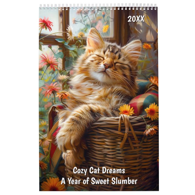 Calendário Cozy Cat Dreams – A Year of Sweet Slumber (Capa)