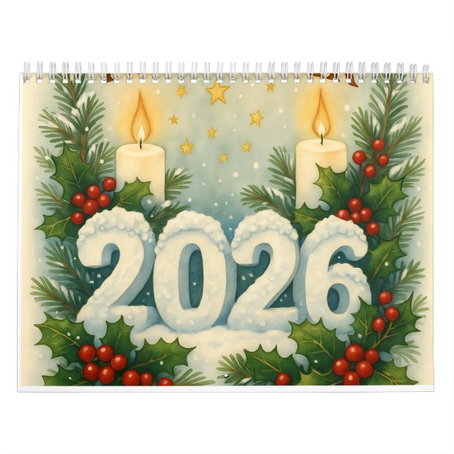 Calendário cozy happy new year 2026 wall calendar (Capa)
