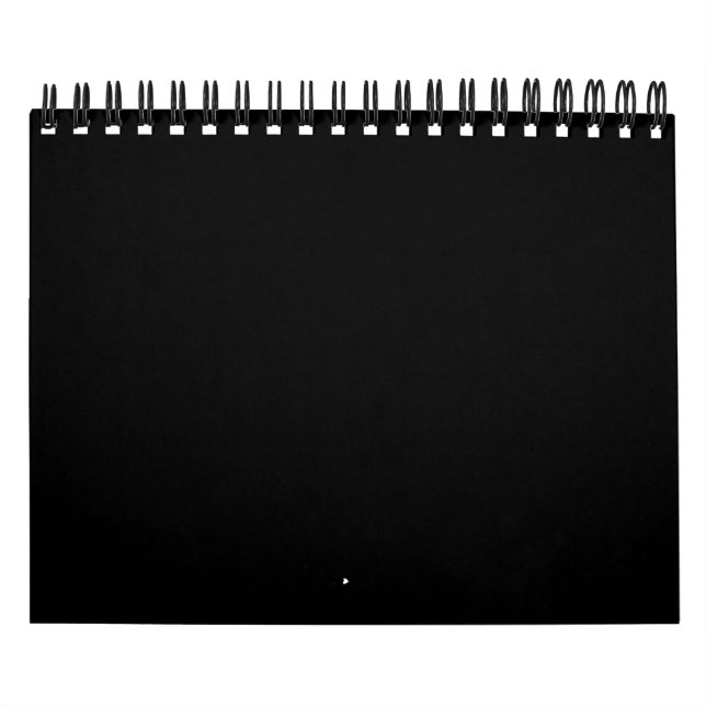 Calendário Create Your Own Black Custom Design Holiday Card (Capa)