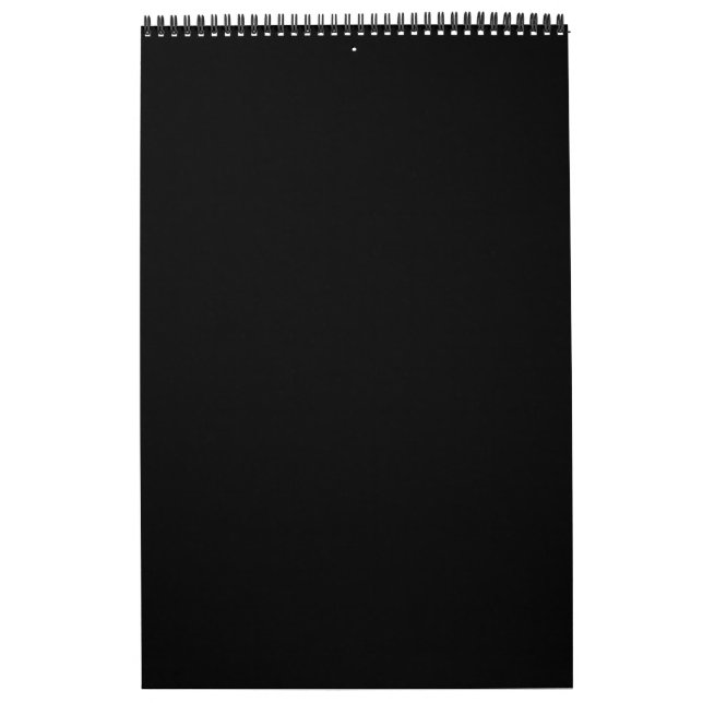 Calendário Create Your Own Black Custom Design Holiday Card (Capa)