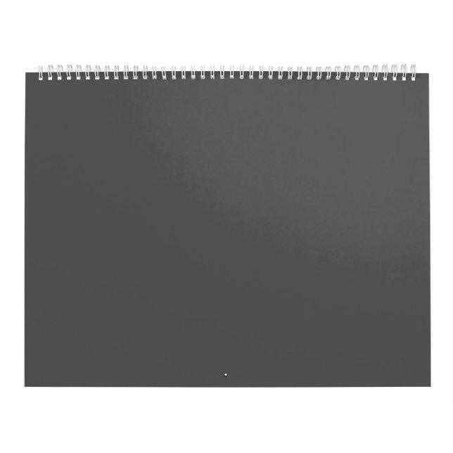 Calendário Create Your Own dark gray Custom Design (Capa)