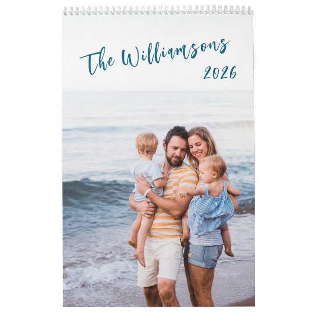 Calendário Create Your Own Family Photo Simple Modern 2026 (Capa)