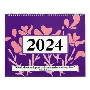 Calendário Crescentes designs de quarts coloridos Shakespeare