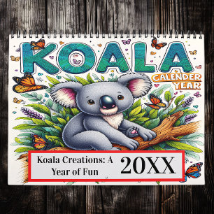 Calendário Criações de Koala: Um Ano de Diversão 2025/2026 Ca