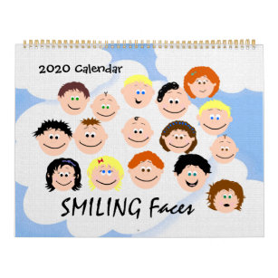 Calendário Crianças Sorridentes Personalizam Sua Própria