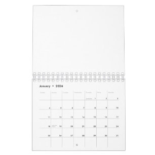Calendário Crie o Seu Próprio branco