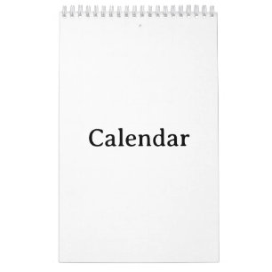 Calendário Crie o seu próprio de página única 11" x 7" Branco