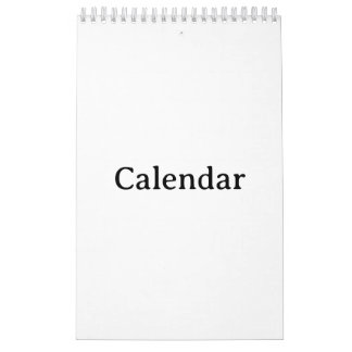 Calendário Crie o seu próprio de página única 11" x 7" Branco
