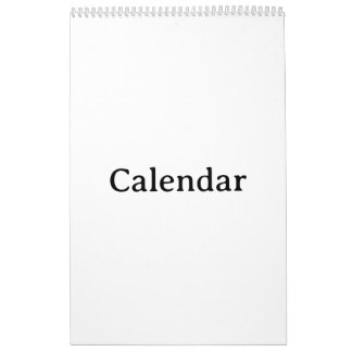 Calendário Crie o seu próprio de página única média branca 43