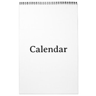 Calendário Crie o seu próprio de página única média preta 43 